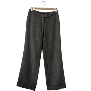 New York & Company Wide Leg Pants Wool blend Grey & Metallic